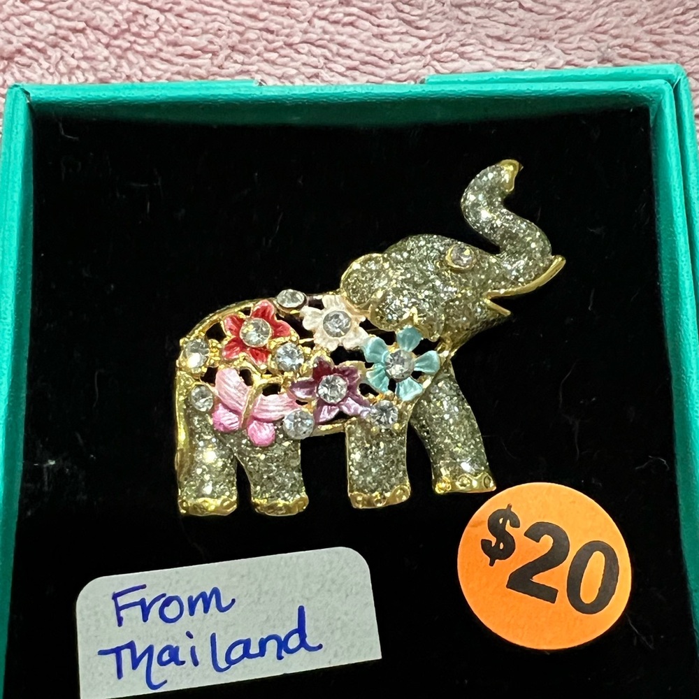 New Elephant Brooch From Thailand